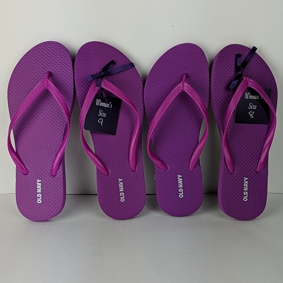 old navy purple flip flops